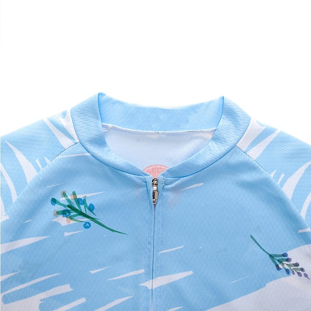 Women's Cycling Jersey Patterned Floral Botanical Flower
