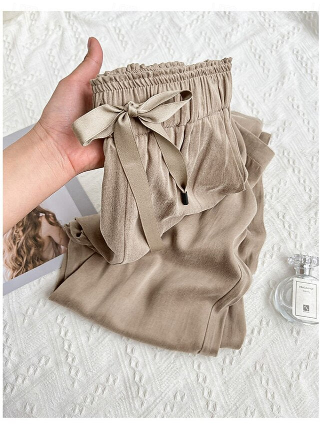 Women's Culottes Wide Leg Wide Leg Chinos Straight Elegant