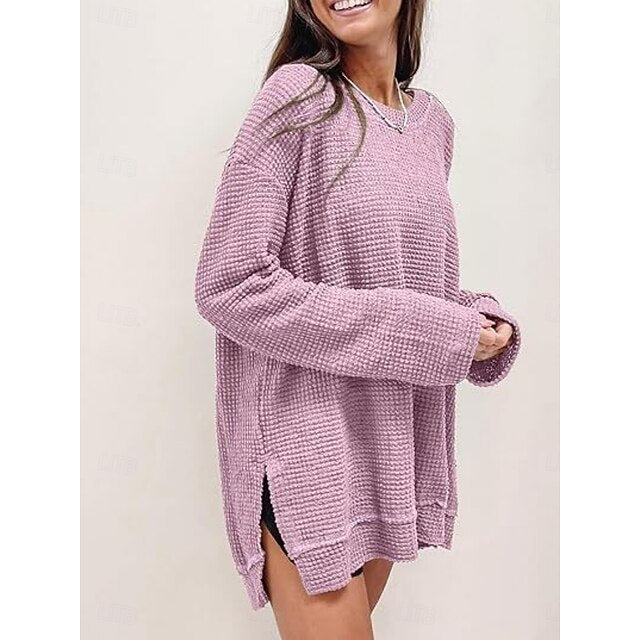 Women's T-Shirt  Solid Color Plain Daily Stylish Casual