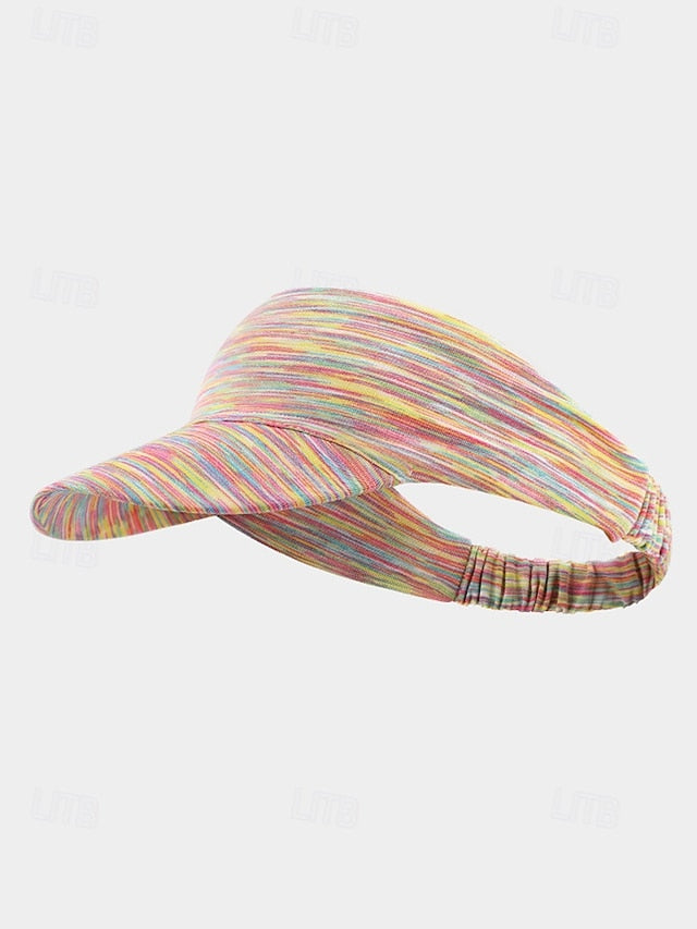 Women's Elastic Sports Hollow Top Sun Hat - Lightweight UV