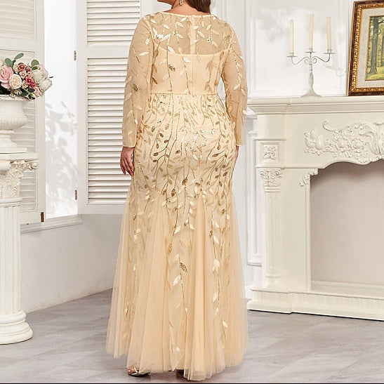 Trumpet Floor Evening Gown Mermaid Formal Sparkle Dress /