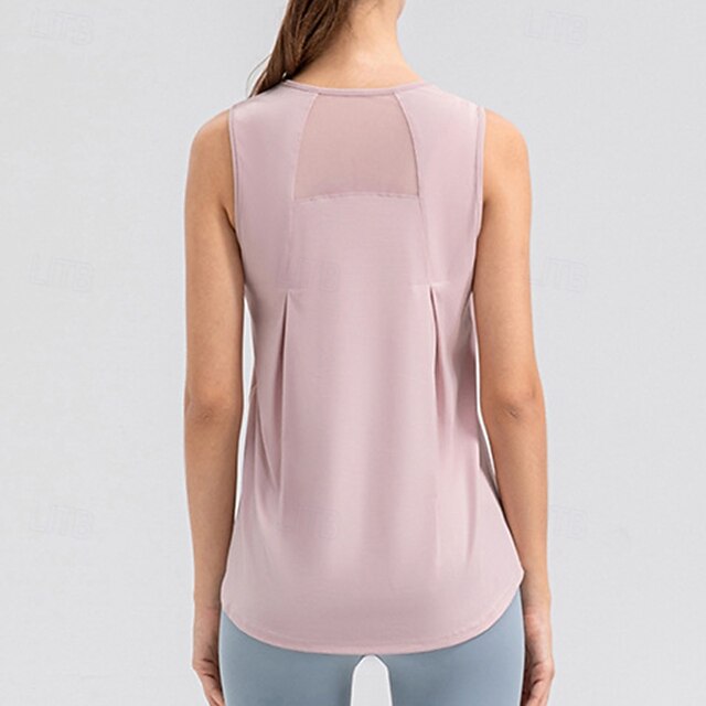 Women's Solid Colored Tank Top Workout Tops Elastic