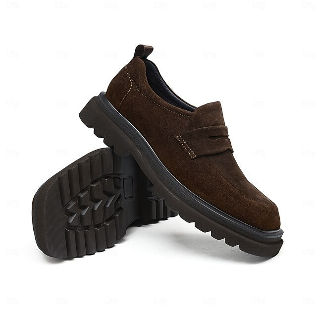 Leather Suede -Classic Business Loafers Men's Cowhide