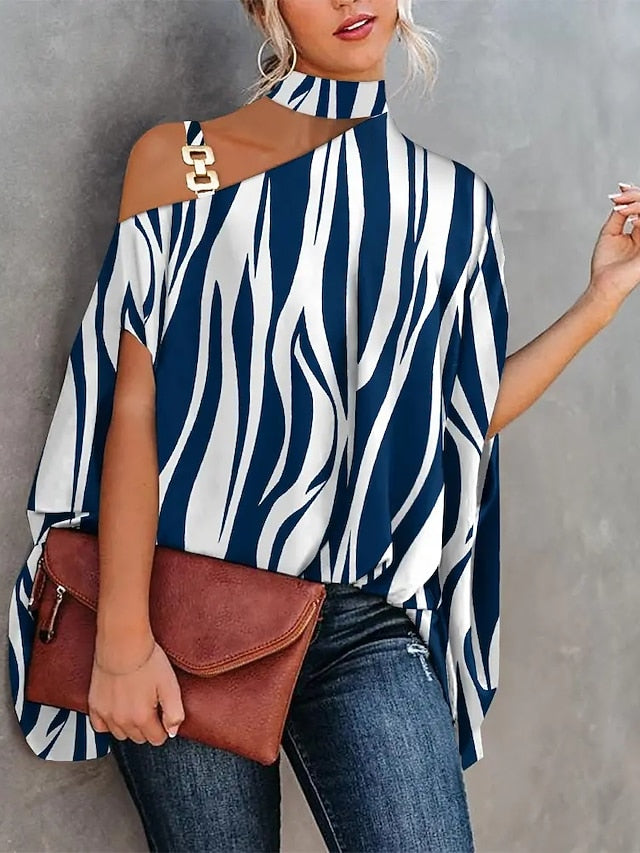 Women's Shirt Going Out Tops Blouse Concert Tops Black Navy