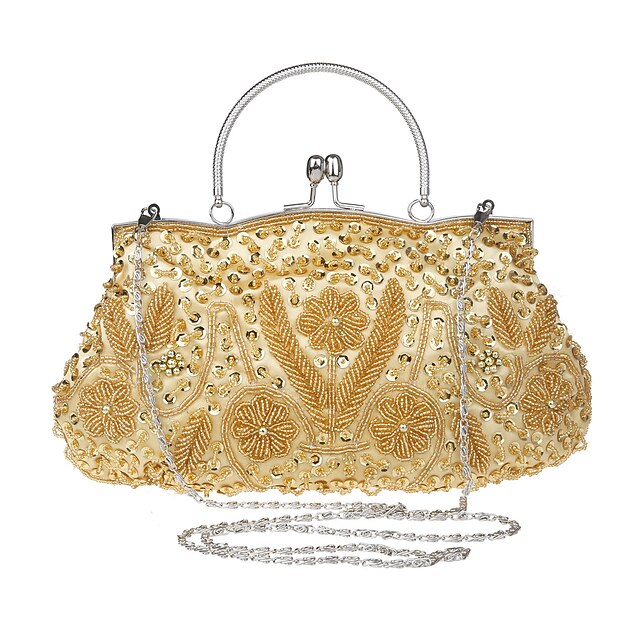 Women's Purse Beaded Vintage Clutch – Evening White