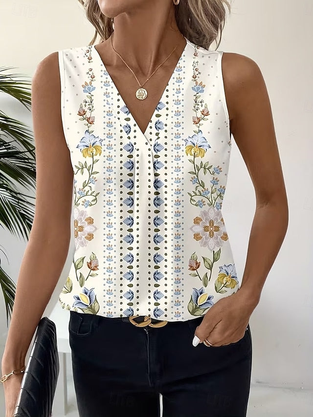 Women's Tank Top Floral Graphic Tribal Elegant Vintage