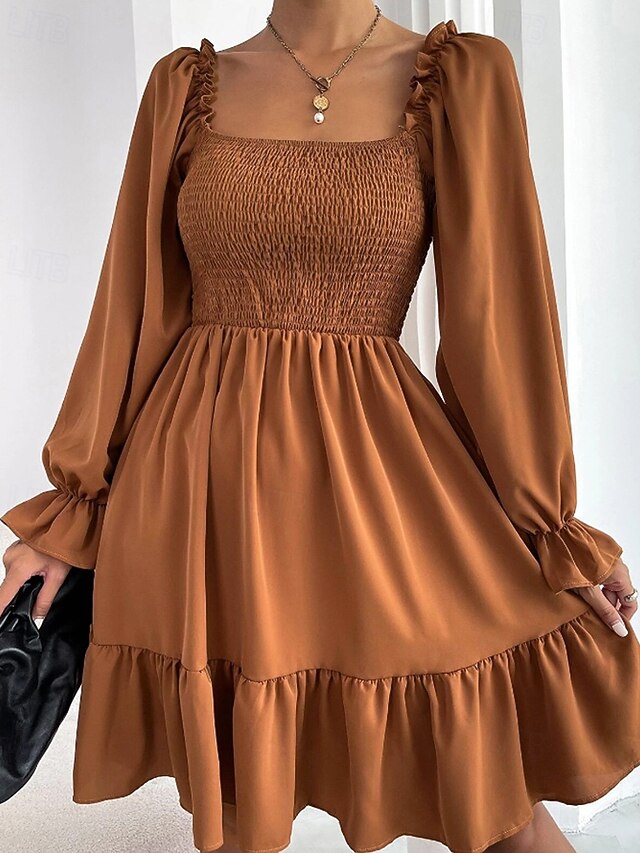 Women's Mini Dress Peplum Dresses Ruched Dress Modern
