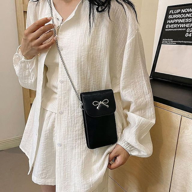 Phone Women's Crossbody PU Bag Mobile Daily Leather