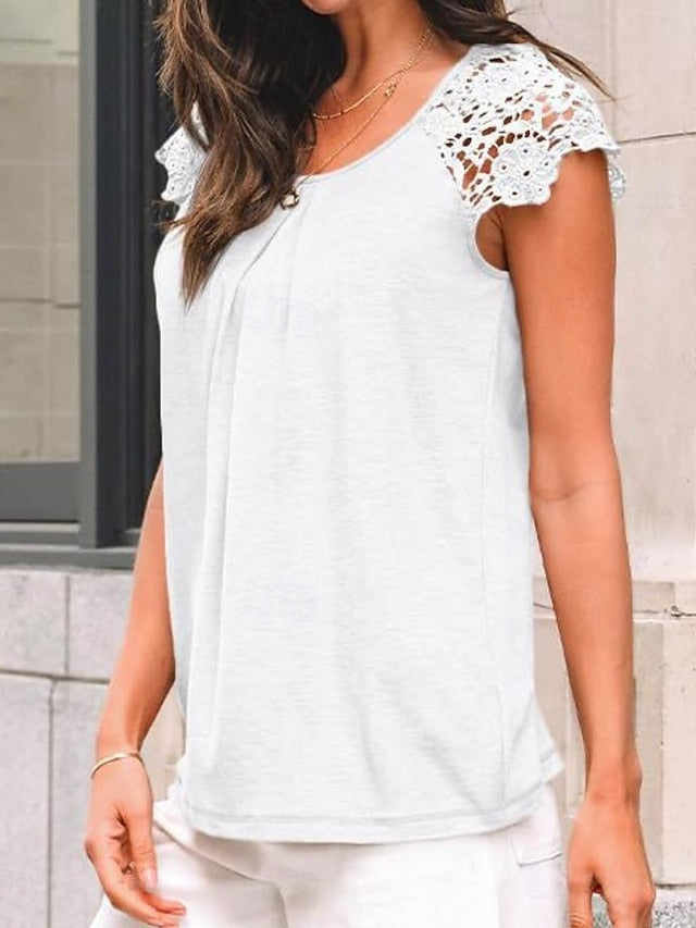 Women's T Shirt Solid Color Plain Fashion Stylish Classic