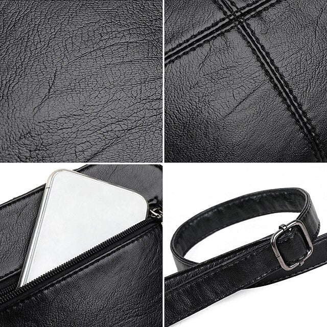 Minimalist Red Women's Leather Small – Faux Bag Crossbody