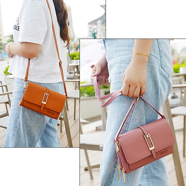 PU Bag Leather Women's Phone Mobile Wallet Crossbody