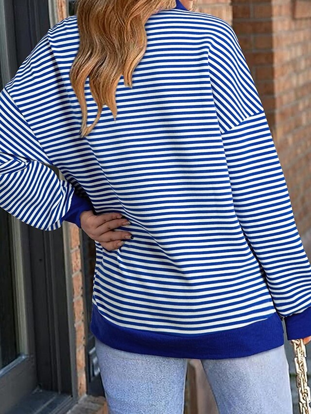 Women's T Shirt Tee Top Striped Fashion Stylish Classic