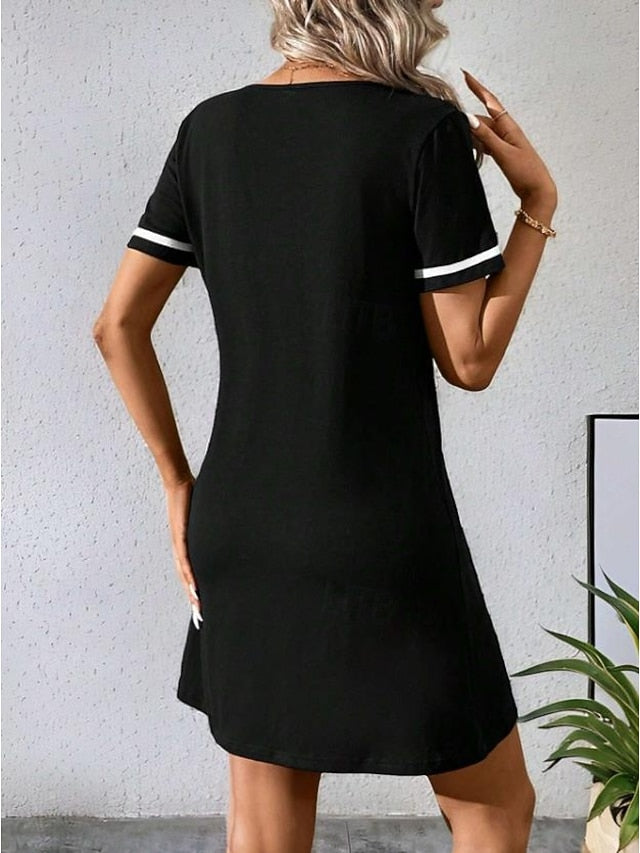 Women's Mini Dress A Line DressT Shirt Dress Tee Dress