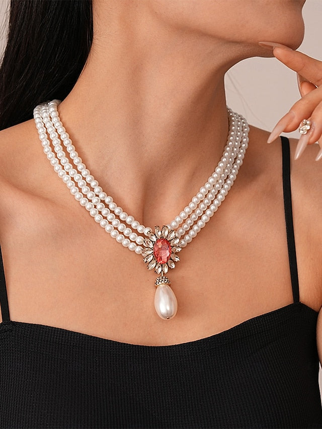 Women's with Earrings Pearl Jewelry Set