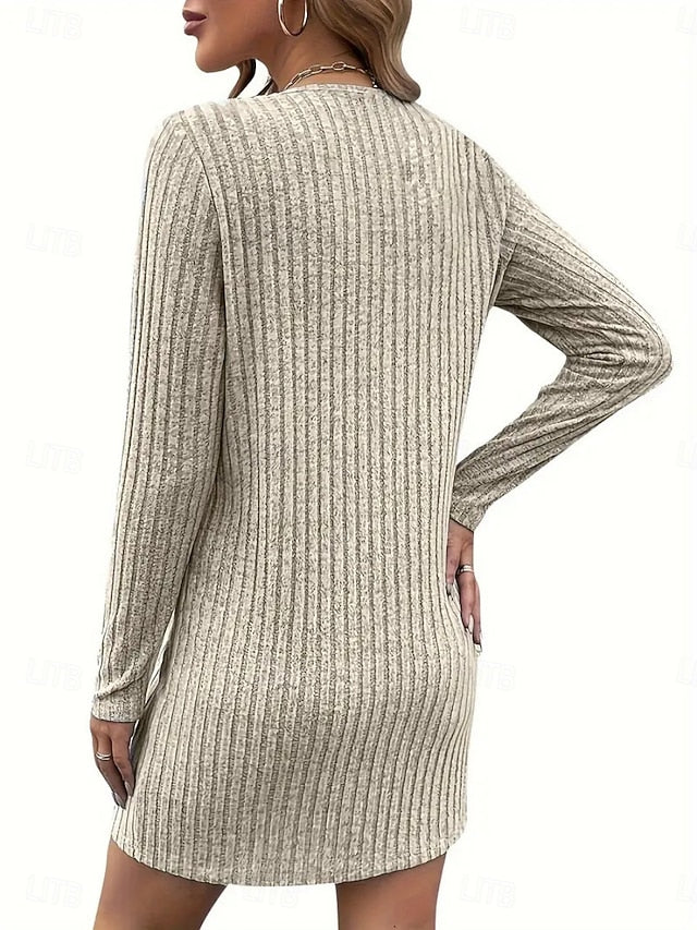 Women's Mini Dress Knit Dress Casual Dress Winter Dress