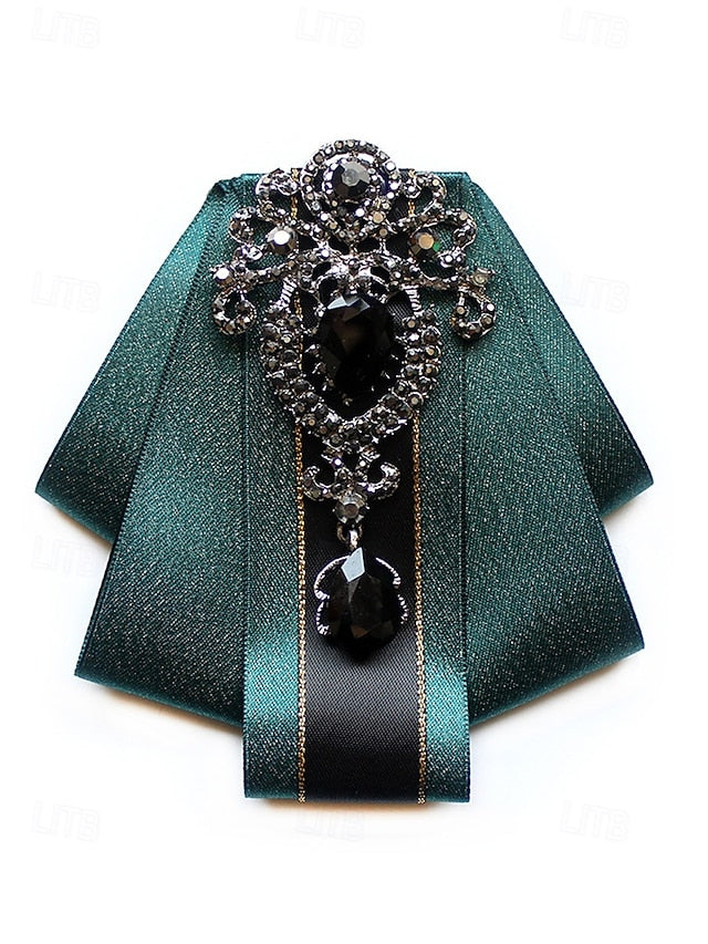 Men's Christmas Diamond-Accent Tie Satin - Bow Elegant