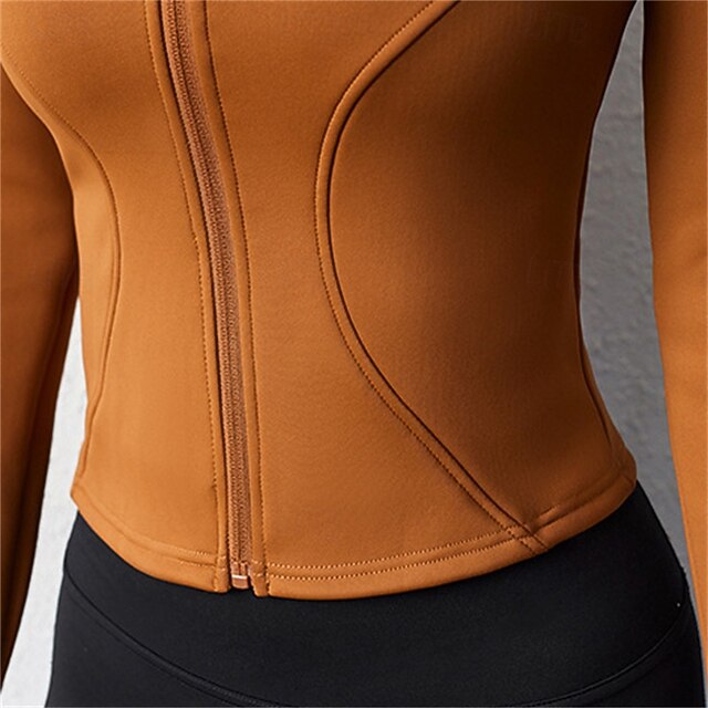 Women's Yoga Top Stand Collar Thermal Warm Quick Dry