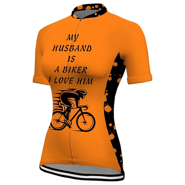 Women's Cycling Jersey Graphic Funny Short Sleeve Bike