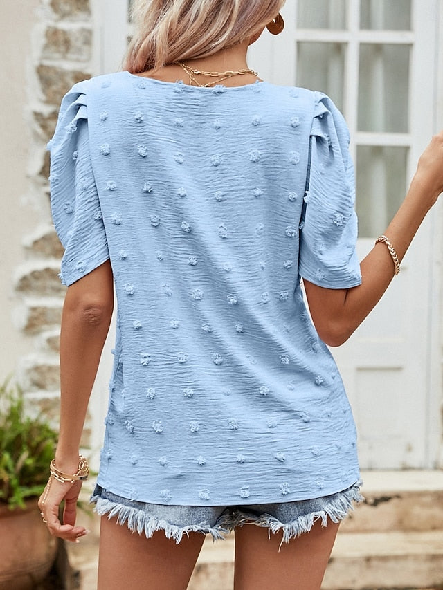 Women's T Shirt Plain Fashion Modern Casual Short Sleeve