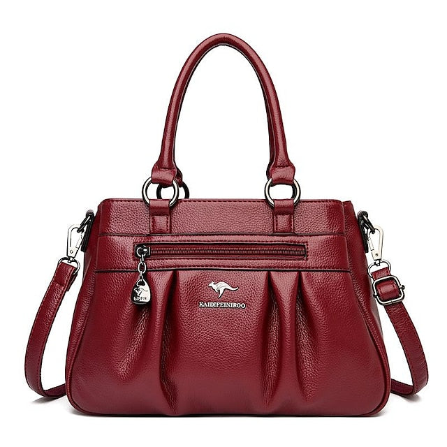 Leather PU Boston Women's Handbag Daily Holiday Zipper Bag