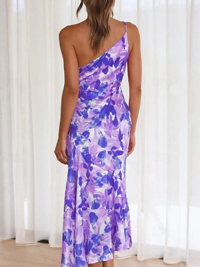 Women's Midi Dress Floral Dress Print Dress Fashion Modern