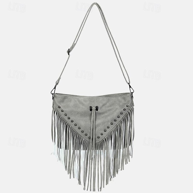 with Women's Style Crossbody Leather Fringe Bag Bohemian