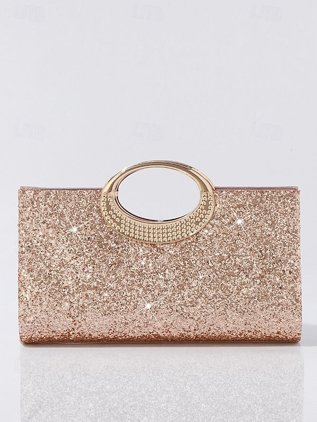 with Silver Women's Evening Clutch Bag Glitter Gold