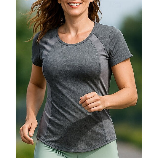 Women's Hiking Shirt Hiking top Short Sleeve Crew Neck Top