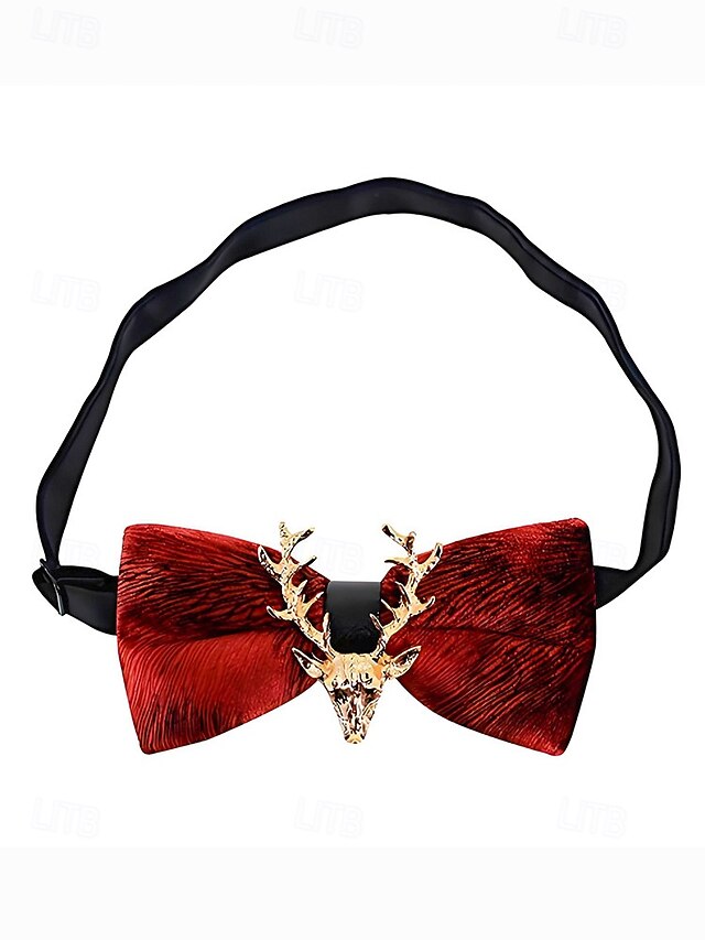 Deer Gold Tie Pin Men's with Velvet Head Bow