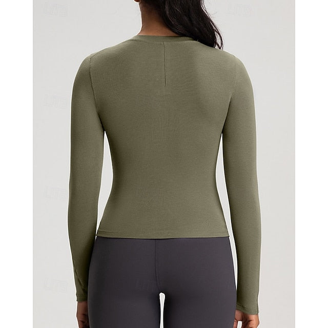 Women's Solid Colored Tennis Shirt Sport Top Stylish