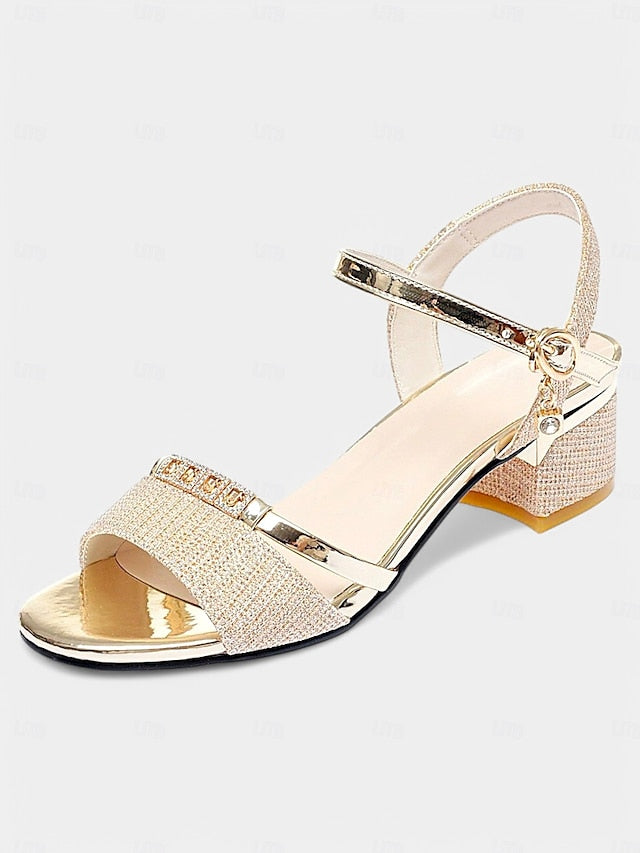 Silver - for Elegant Shoes Women Rhinestone Sandals Heeled