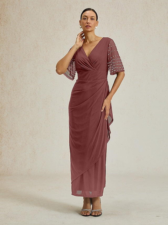 Women's Maxi Dress Sheath Dress Elegant Solid Color Short