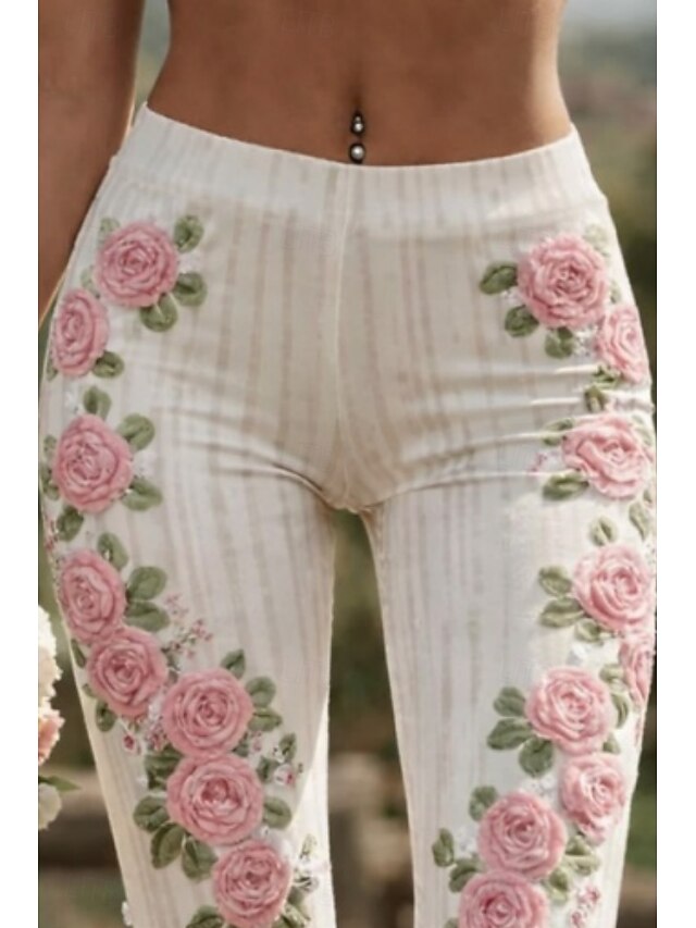Women's Capri Pants Chinos Leggings Vacation Vintage