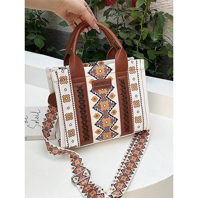 Tote Boho Ethnic Vintage-Inspired Women's Bag – Print