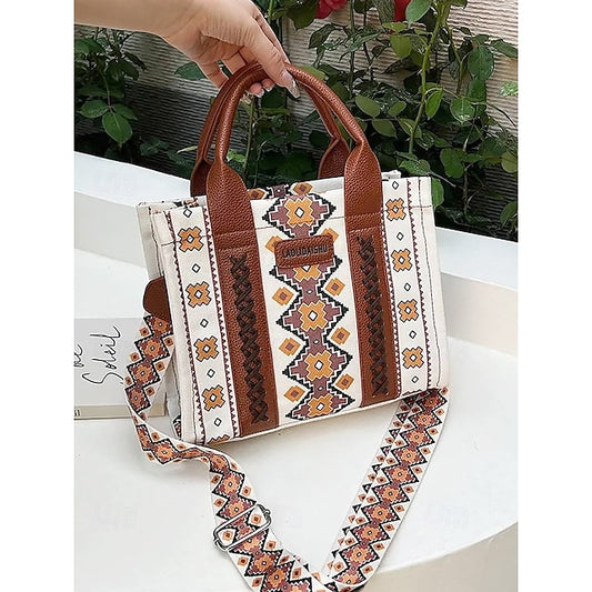 Tote Boho Ethnic Vintage-Inspired Women's Bag – Print