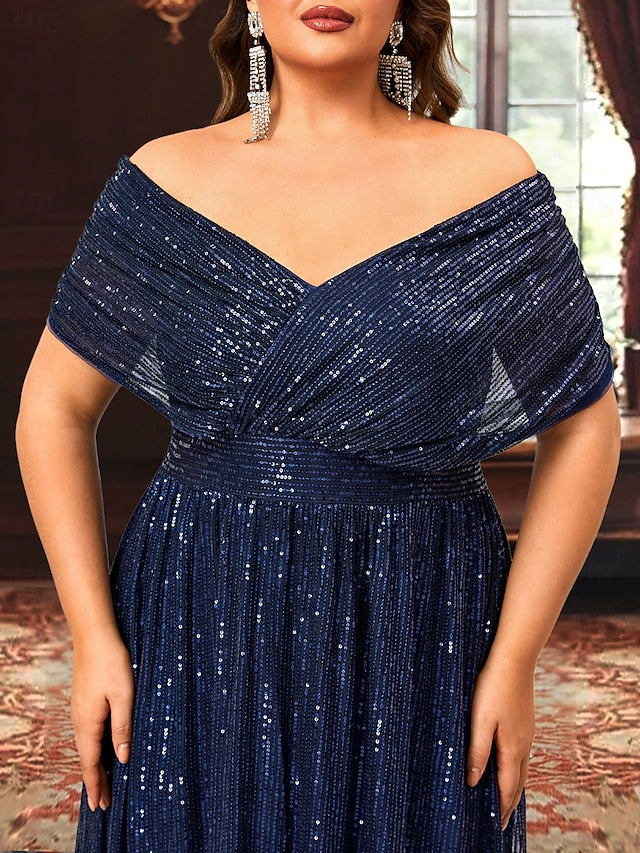 A-Line Floor Length Wedding Guest Dress Formal Dresses Evening