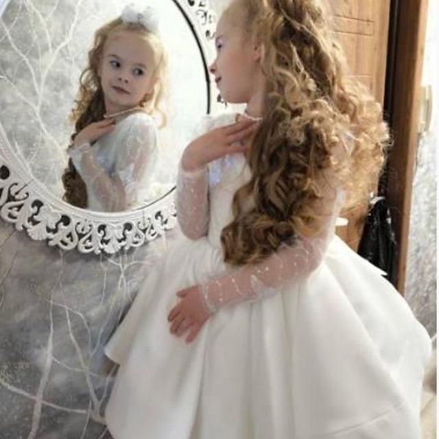 Communion Kids Girl Girls' First Flower Party Dress