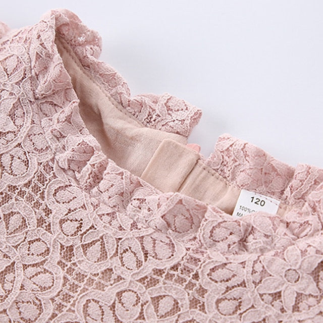 Color Kids Short Girls' Sleeve Party Solid Dress