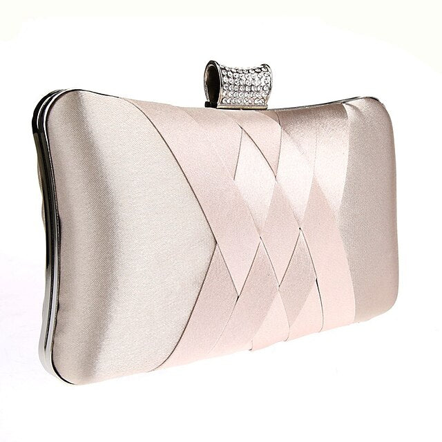 / Event Clutch PU Party Wedding Silk Women's Leather Bags
