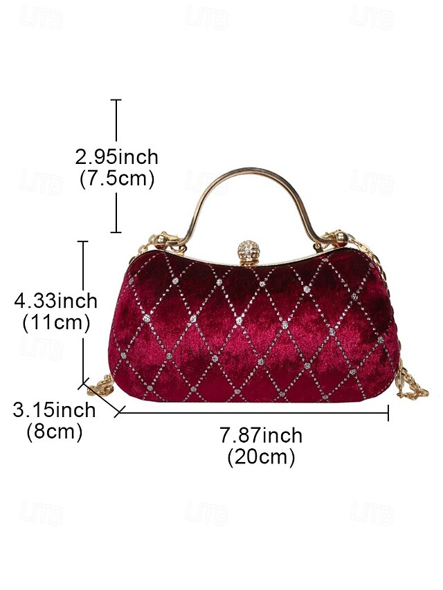 Quilted Evening Accents - with Purse Velvet Diamond Women's