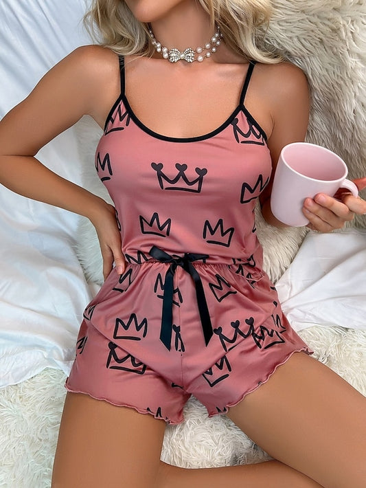 Women's Pajama Set Casual Comfort Graphic Elastic Waist