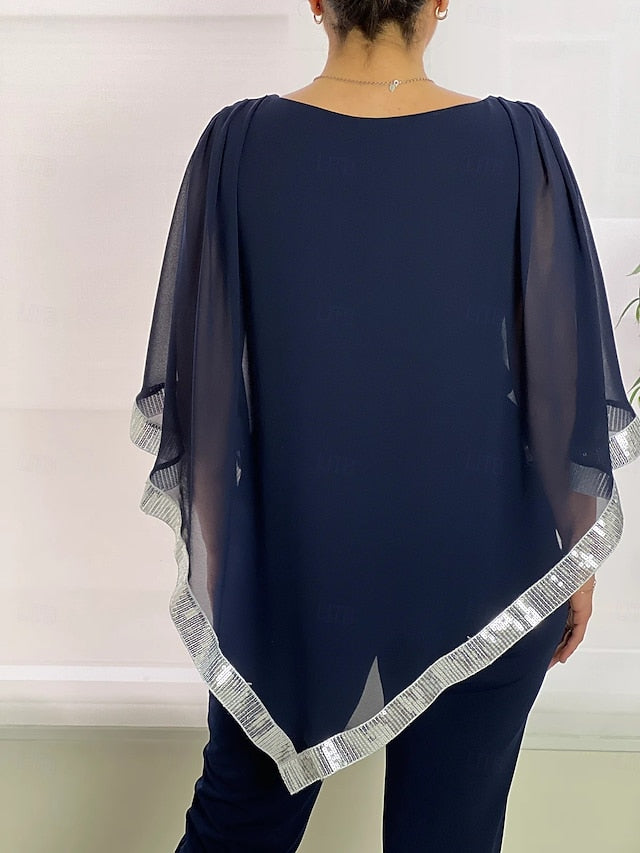 Elegant Dress of Bride Mother Two Simple the Pantsuit Piece