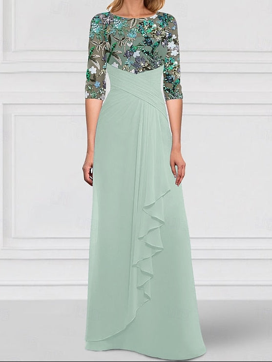 Bride A-Line Mother SkyBeaded Dress of Gown the Sparkle