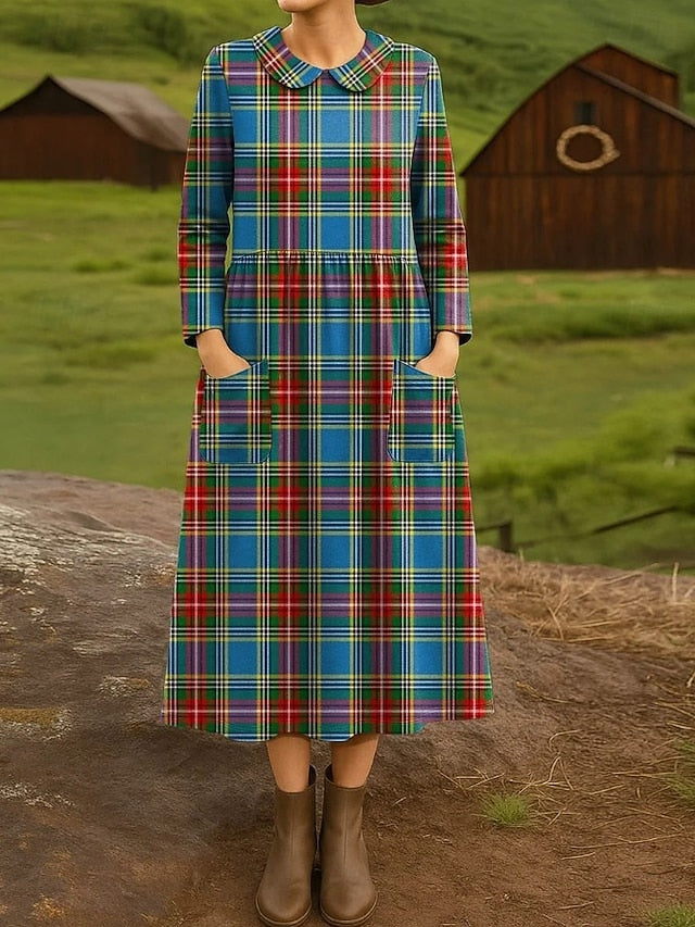 Women's Midi Dress Sheath Dress Pleated Dress Vacation