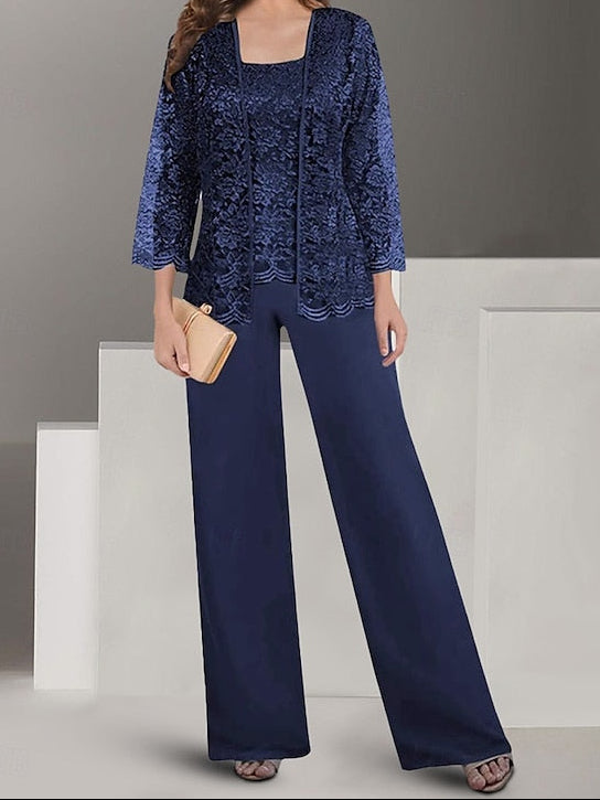 Dress Pantsuit Elegant Bride of Mother Wedding the Square Guest