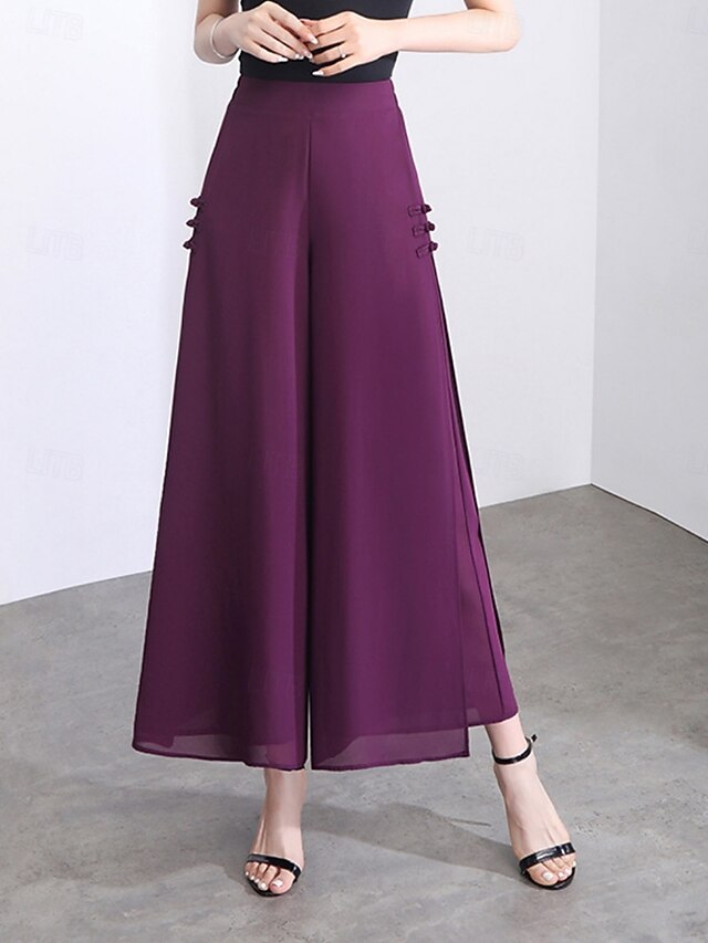 Women's Culottes Wide Leg Chinos Fashion Streetwear Casual
