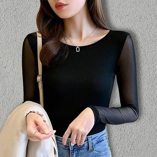 Ballroom Dance Activewear Top Ruching Pure Color Splicing