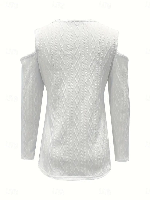 Women's Blouse Stylish Modern Long Sleeve Regular Tops Off