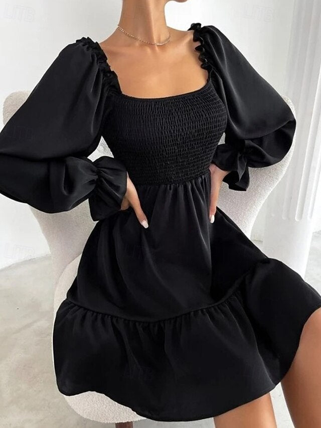 Women's Mini Dress Peplum Dresses Ruched Dress Modern