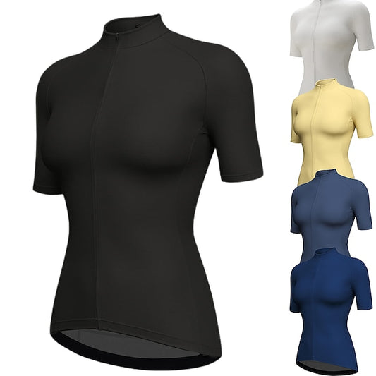 Women's Cycling Jersey Solid Color Short Sleeve Bike Jersey